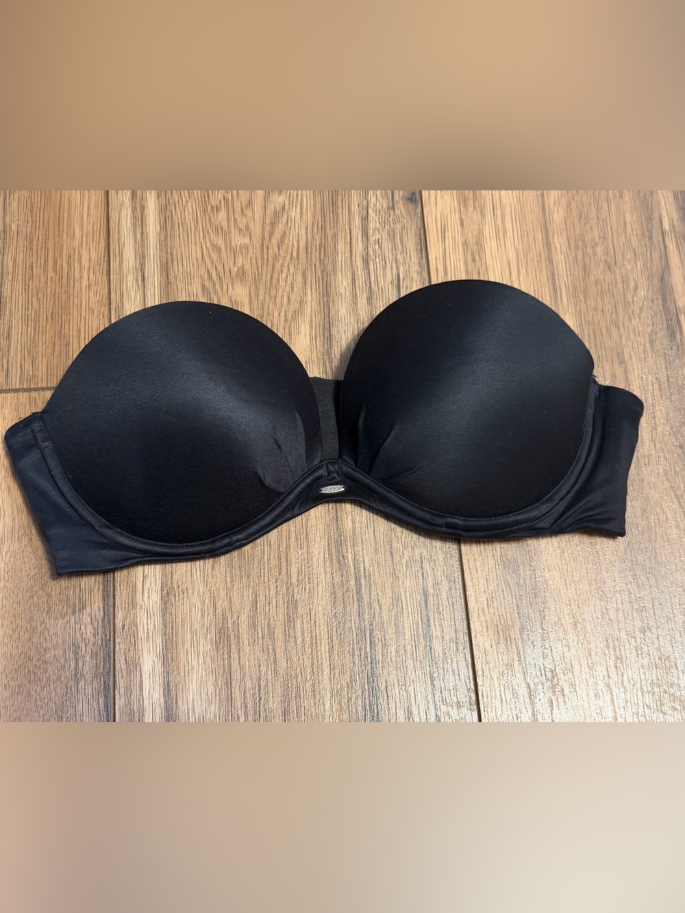 Victoria’s Secret Strapless Black Push-Up Padded Bra, Size 36C
